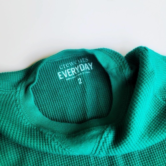 Crewcuts 2T Everyday Thermal Top Holiday Green - Picture 3 of 3